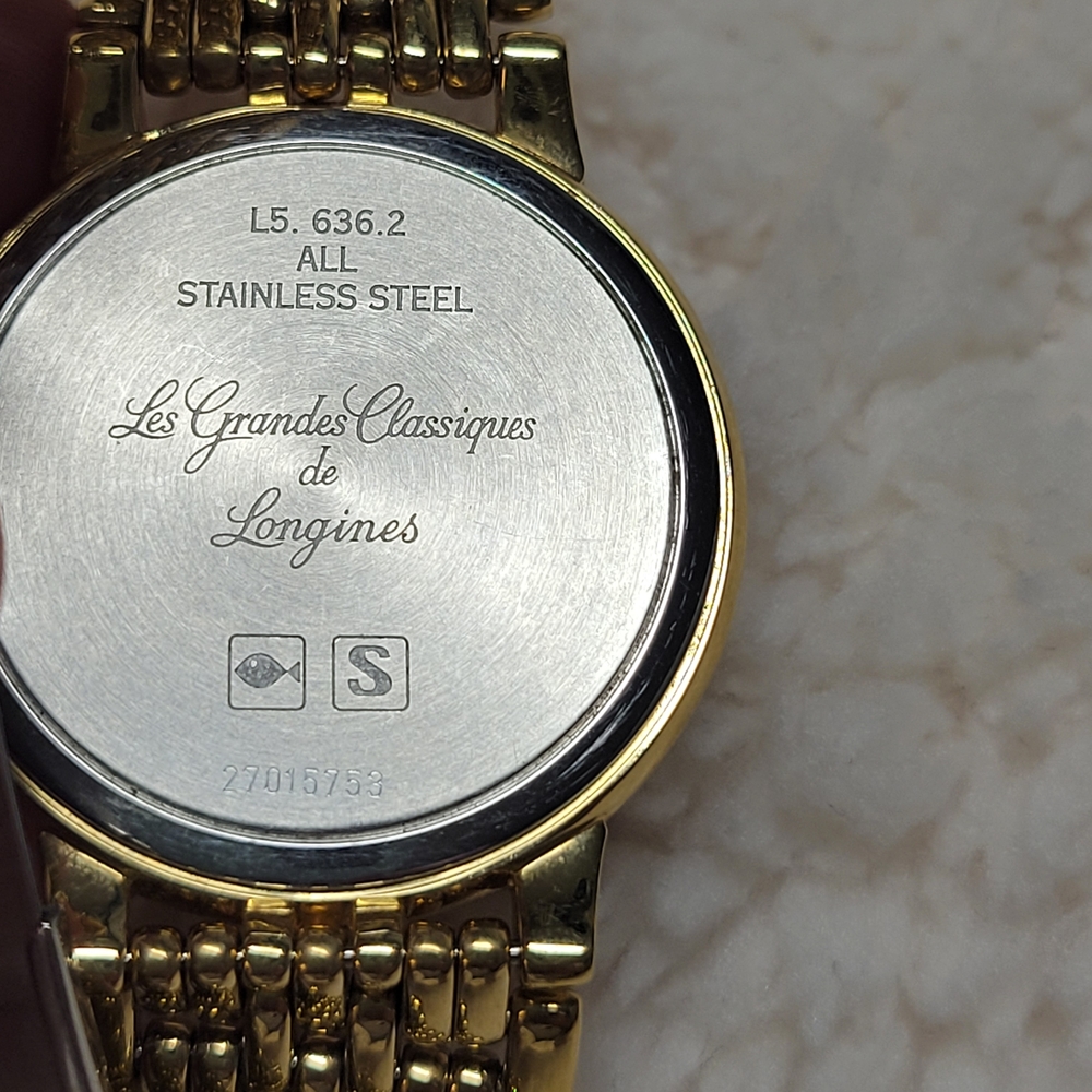 SOLD//LONGINES Watch Les Grandes Classiques L5.636.2 Quartz 18K Gold Plated T254 - Picture 7 of 12